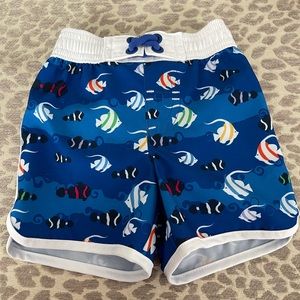 Wonder Nation Baby Boy Blue Fish Swim Trunks, UPF 50+, 0-3 month. Never worn.